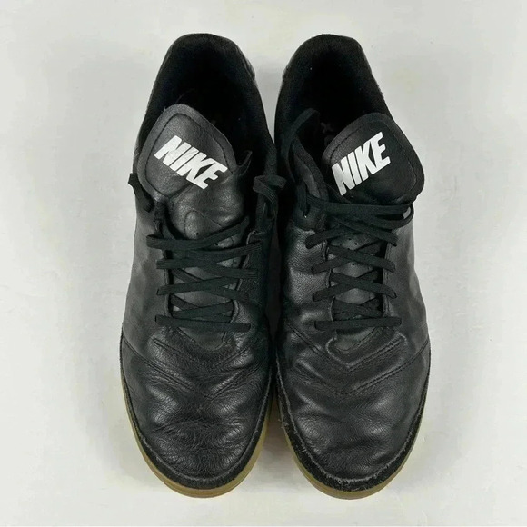 Nike Tiempo X Genio II Mens 12  Leather IC Turf Soccer Shoes Black - Picture 7 of 7